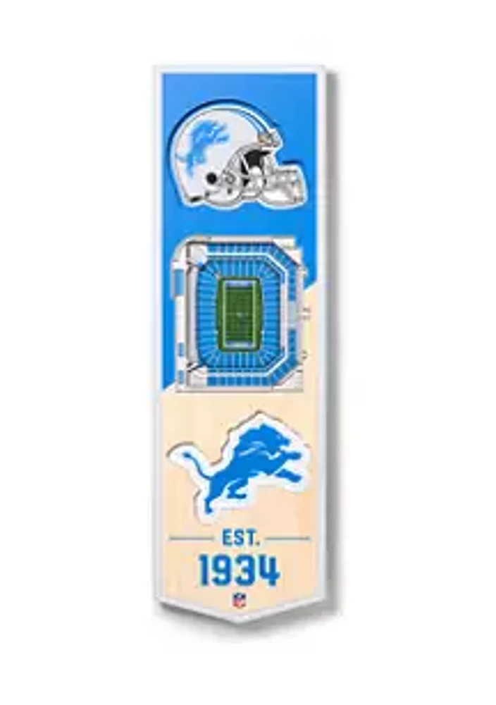 YouTheFan YouTheFan NFL Detroit Lions 3D Stadium 6x19 Banner - Ford Field