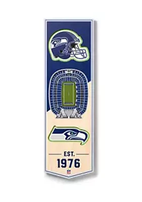 YouTheFan YouTheFan NFL Seattle Seahawks 3D Stadium 6x19 Banner - CenturyLink Field