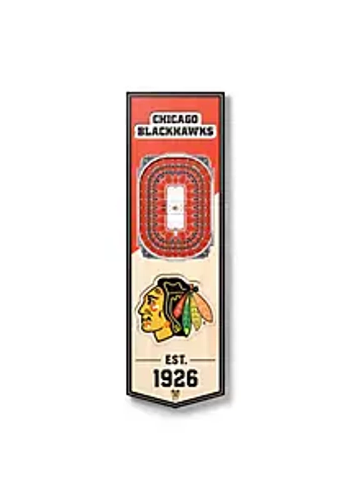 YouTheFan YouTheFan NHL Chicago Blackhawks 3D Stadium 6x19 Banner - United Center