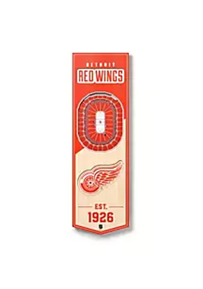 YouTheFan YouTheFan NHL Detroit Red Wings 3D Stadium 6x19 Banner - Little Caesars Arena