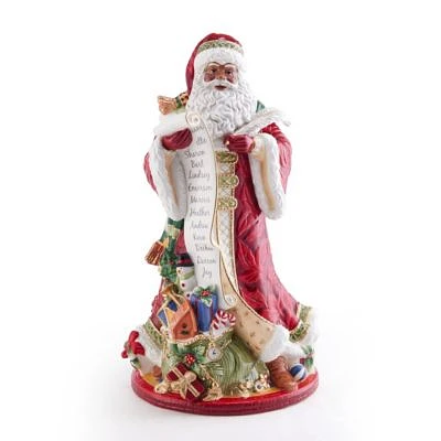 Holiday Home African American Santa Figurine