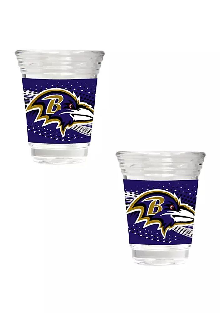 Baltimore Ravens 2oz. Clear Logo Shot Glass