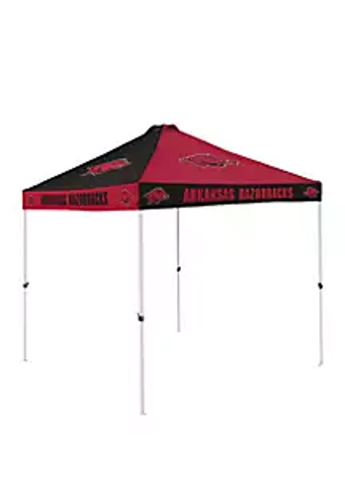 Logo Brands NCAA Arkansas Razorbacks 9 ft x 9 ft Checkerboard Tent