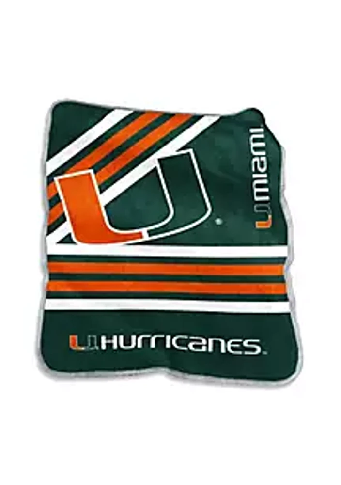 Logo Brands Miami (FL) Hurricanes NCAA Miami Raschel Throw