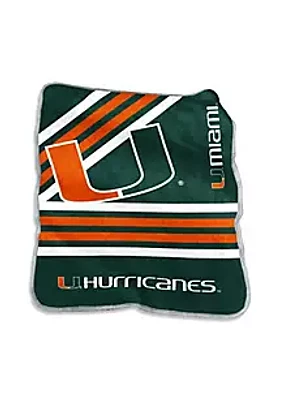 Logo Brands Miami (FL) Hurricanes NCAA Miami Raschel Throw