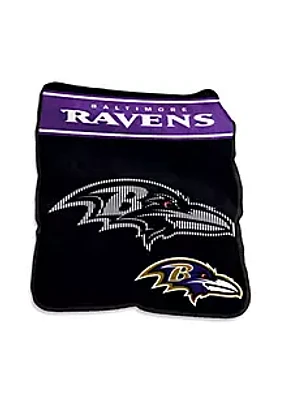 Logo Brands NFL Baltimore Ravens 60x80 Raschel Throw