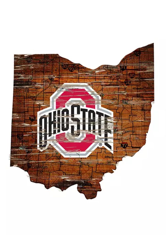 Belk NCAA Ohio State University Sooners Distressed State with Logo