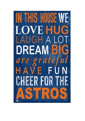 Belk MLB Houston Astros 11 in x 19 in Heritage Distressed Logo Sign