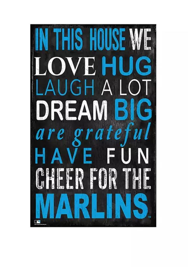 Miami Marlins Team Color Welcome Sign - 11x19