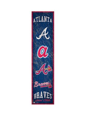 Belk MLB Atlanta Braves 11 in x 19 in Team Color Welcome Sign