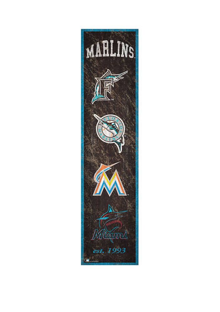 Miami Marlins 24 Heritage Logo Round Sign