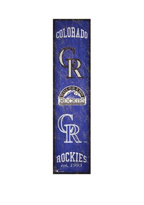 MLB Round Distressed Sign Colorado Rockies