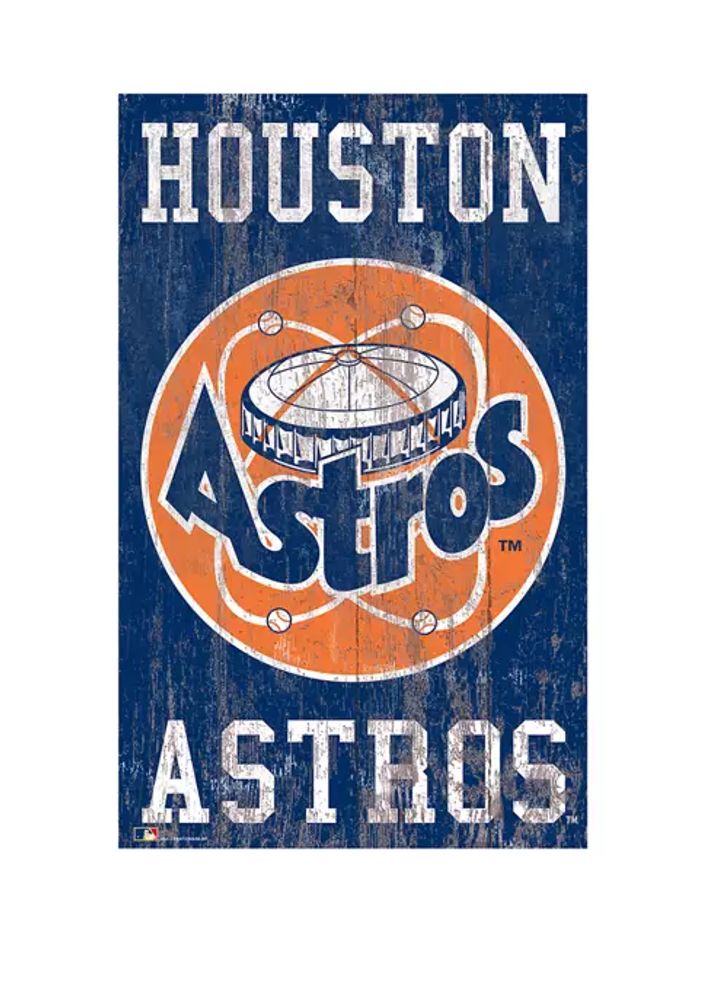 Belk MLB Houston Astros 11 in x 19 in Heritage Distressed Logo Sign