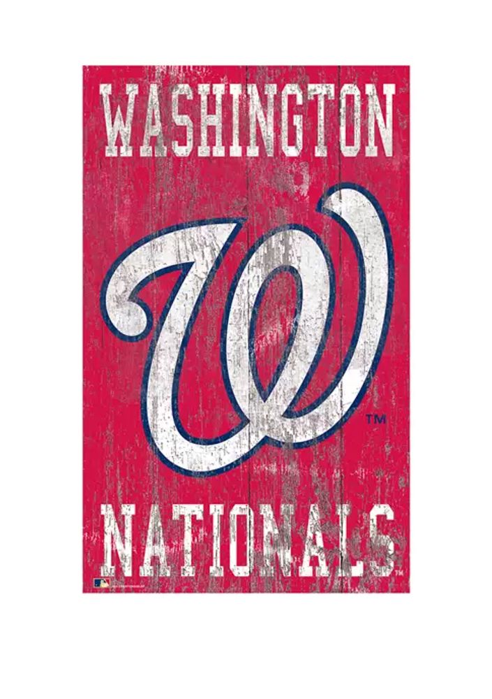 Belk MLB Washington Nationals 11 in x 19 in Heritage Distressed Logo Sign