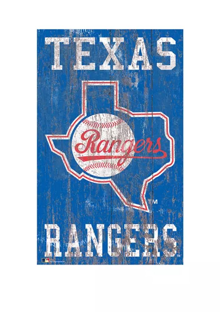 Belk MLB Texas Rangers 11 in x 19 in Team Color Welcome Sign