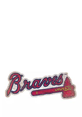 Atlanta Braves 11'' x 19'' Distressed Flag Sign 