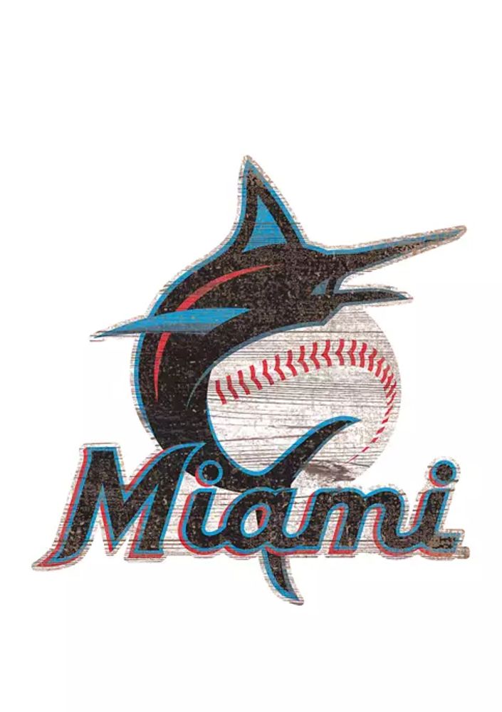 MLB Miami Marlins Baseball Tradition Wood Sign Panel