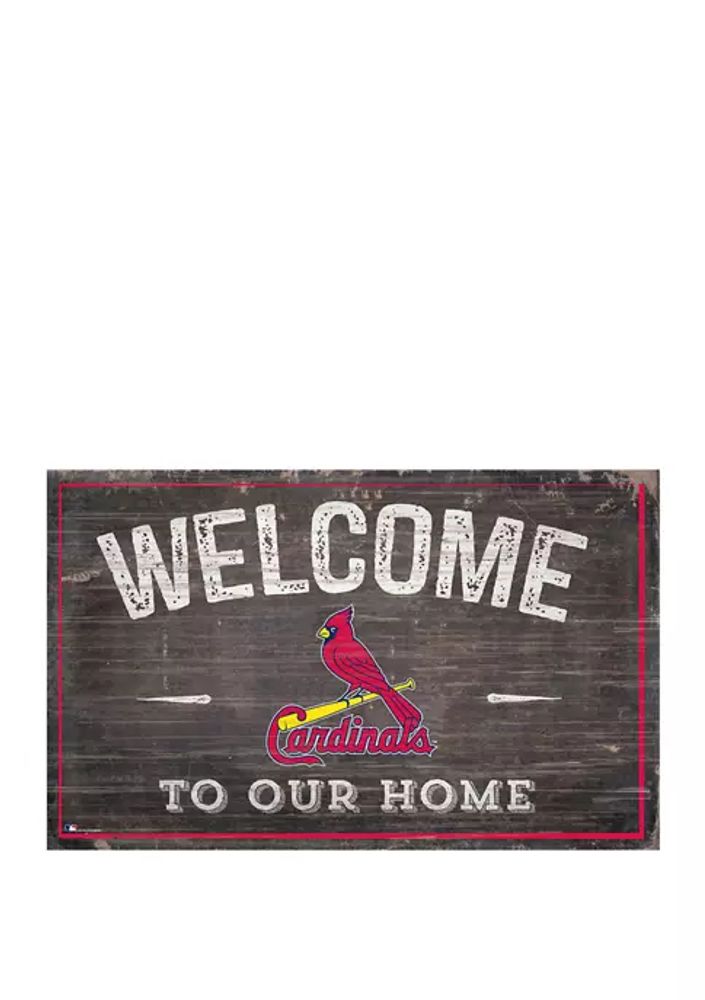 St. Louis Cardinals Distressed Logo Cutout Sign