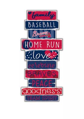 Atlanta Braves 12 Team Color Flag Circle Sign