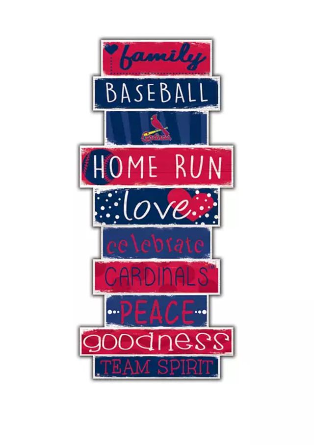 St. Louis Cardinals Distressed Logo Cutout Sign