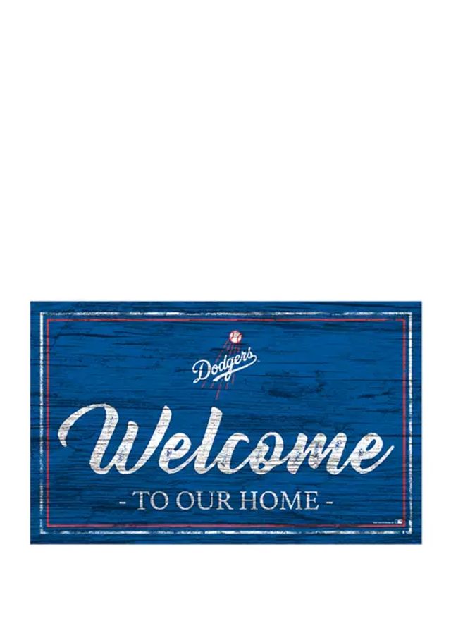 MLB Distressed 6 x 12 Heritage Logo Team Name Sign Los Angeles Dodgers