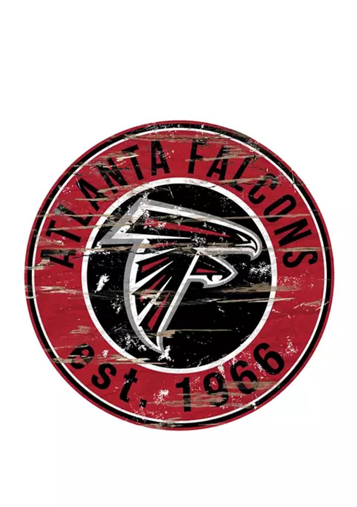 Belk NFL Atlanta Falcons 24 Inch Round Distressed Sign