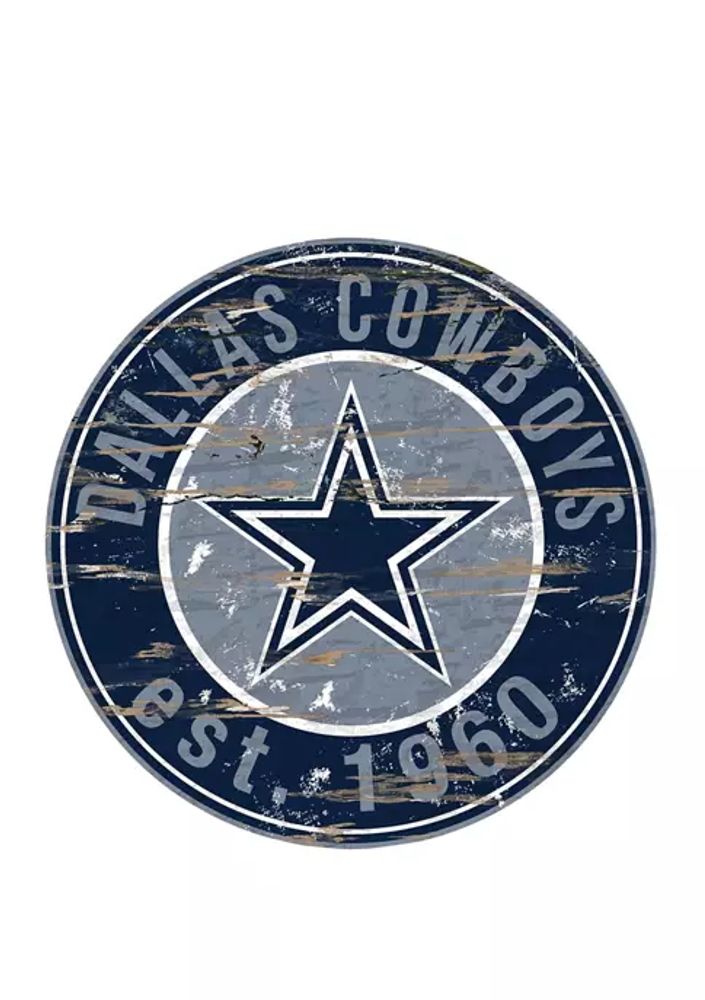 Belk NFL Dallas Cowboys Round Distressed Sign