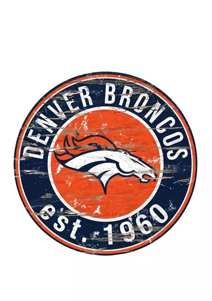 Denver Broncos 24'' Round Heritage Logo Sign