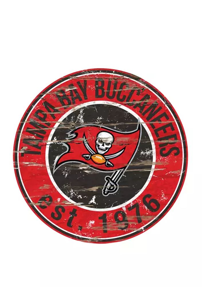 Tampa Bay Buccaneers Distressed Logo Cutout Sign