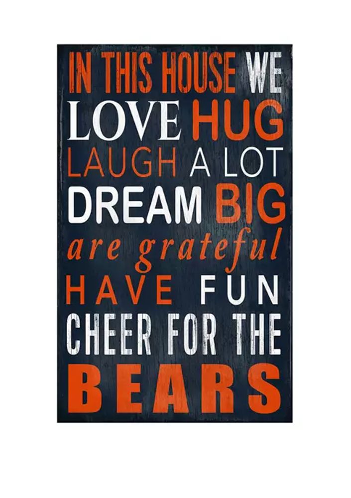 Chicago Bears Distressed Logo Cutout Sign