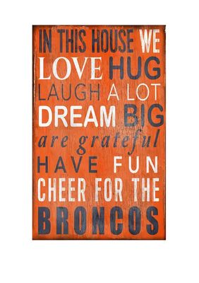 Denver Broncos 24 Heritage Logo Round Sign