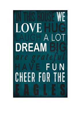 Belk NFL Philadelphia Eagles 11 in x 19 in Team Color Welcome Sign