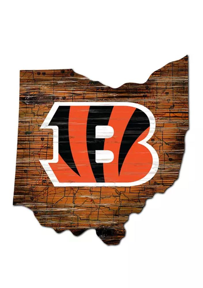 Belk NFL Cincinnati Bengals Distressed Logo Cutout Sign