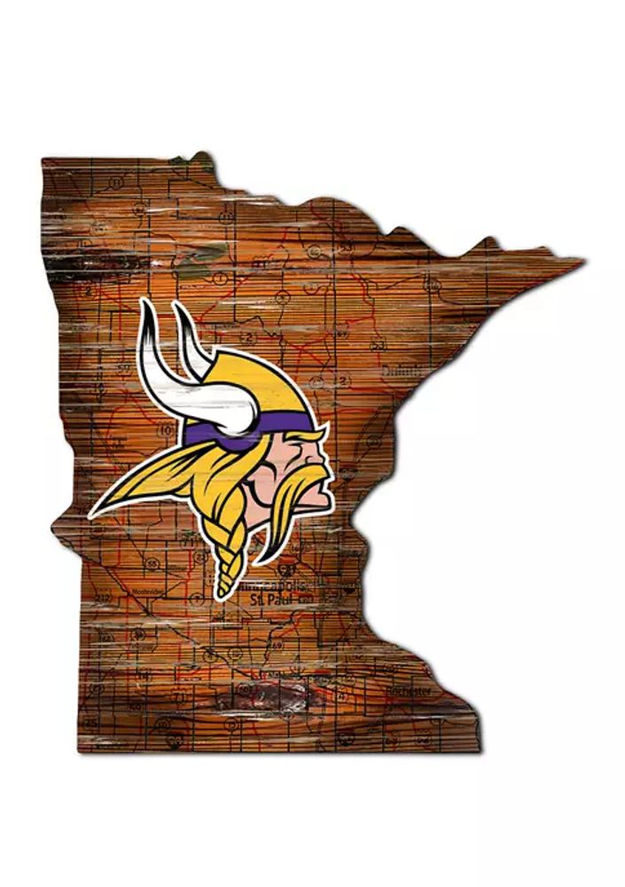 NFL Minnesota Vikings Distressed Logo Cutout Sign