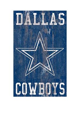 NFL Round Distressed Sign: Dallas Cowboys