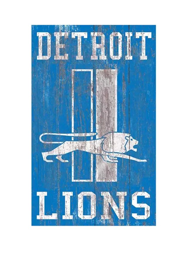 Detroit Lions 24'' x 24'' Distressed Logo Cutout Sign