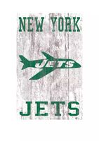 NFL Round Heritage Distressed Sign: New York Jets