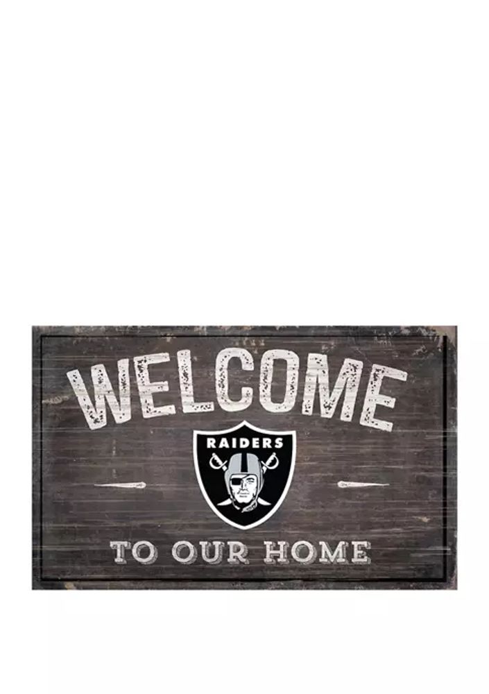 Fan Creations Black NFL Oakland Raiders Distressed Logo Cutout Sign