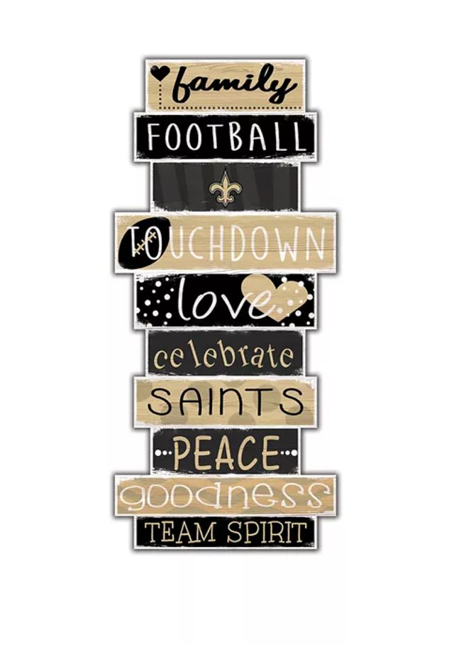 Belk NFL New Orleans Saints 11 in x 19 in Heritage Distressed Logo Sign