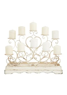 French Country Metal Candelabra