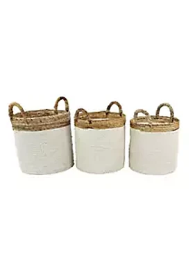 Monroe Lane Coastal Seagrass Storage Basket - Set of 3