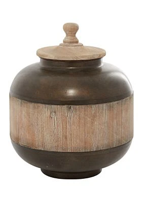 Rustic Metal Decorative Jars