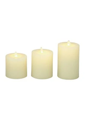 Traditional Wax Flameless Candle - Set of 3