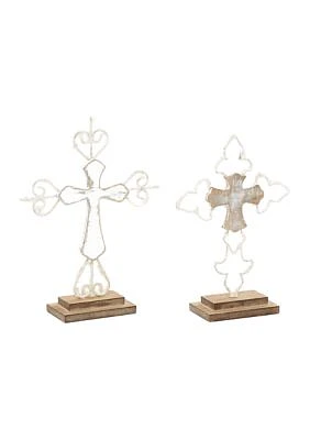 Contemporary Wood Sculpture - Set of 2