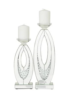 Glam Glass Candle Holder - Set of 2