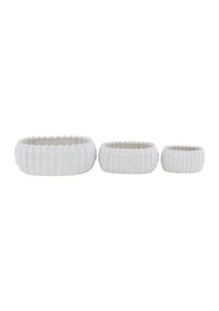 Traditional Ceramic Planter - Set of 3