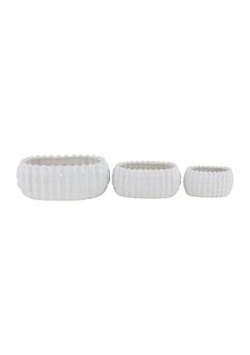 Traditional Ceramic Planter - Set of 3