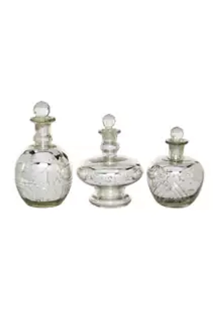 Monroe Lane Vintage Glass Decorative Jars - Set of 3