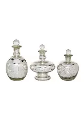 Monroe Lane Vintage Glass Decorative Jars - Set of 3