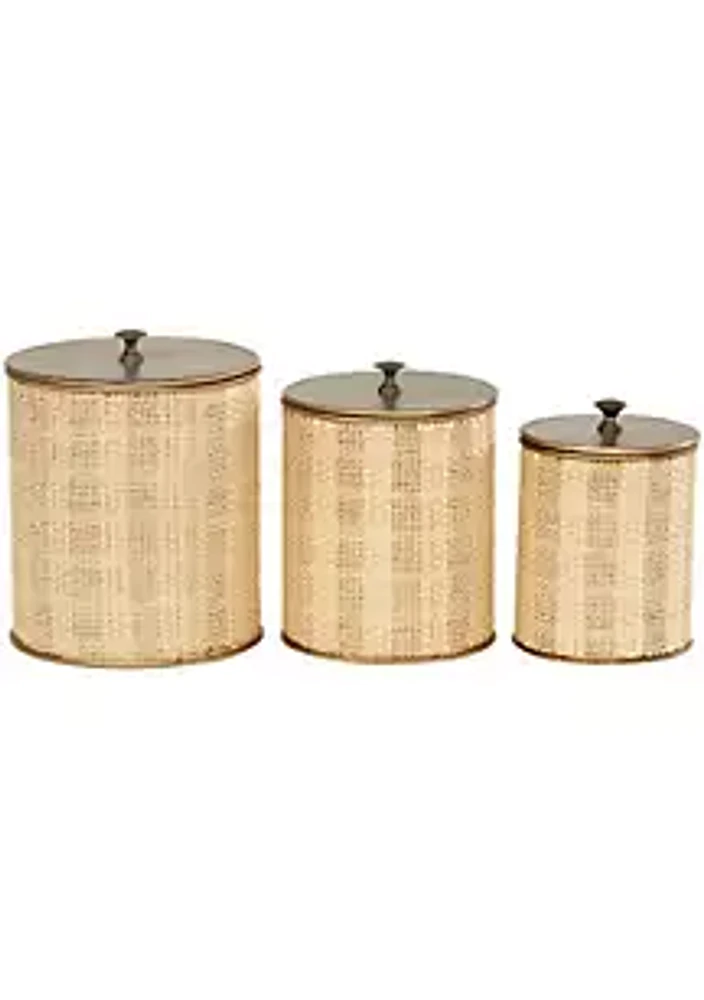 Monroe Lane Bohemian Paper Decorative Jars - Set of 3